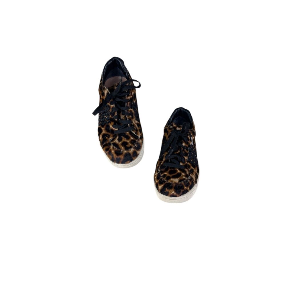 Loeffler Randall Elliot Calf Hair Leopard Print Sneakers Women's Size 8.5